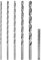 QWORK® 5 Stück Spiralbohrer Set, 200mm HSS Bohrer, Durchmesser 4 mm/5 mm/6 mm/8 mm/10 mm