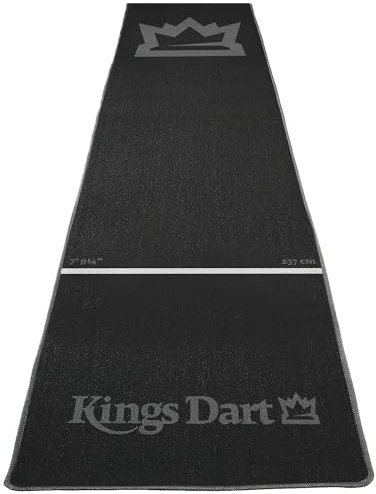 Kings Dart Dartteppich Turnier Pro | Offizielle Abwurflinie | 66 cm oder 90 cm Breite | rutschfest | Pfeil- und Bodenschutz