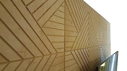 Rombis Panneaux muraux en bois 3D 50 x 50 cm – Décoration murale en bois losange, revêtement mural, panneaux de décoration murale – Losange vintage en bois véritable, épaisseur 6 mm (Laque, gauche)