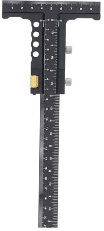 T Righello Quadrato Lavorazione del Legno Scriber Strumento di Misurazione Calibro di Altezza Calibro di profondità Scala di Marcatura per Carpenteria Calibro di Linea di