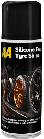 AA Tyre Shine Silicone-Free, 500 ml, Clean Finish, Aerosol Spray