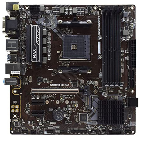 Carte mère Fit for MSI B450M Pro-VDH Max B450 Prise de la Carte mère AM4 DDR4 for Ryzen 2e Et 3ème GEN CPUs PCI-E 3.0 USB3.1 Micro ATX Placa-mãe