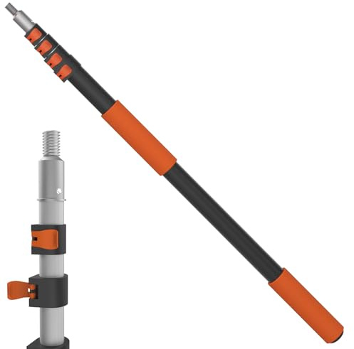 LAANPOLE Asta Telescopica, Asta di Estensione in Alluminio 6m, Rullo Verniciatura Multiuso per Pittura, Rimozione Polvere e Pulizia