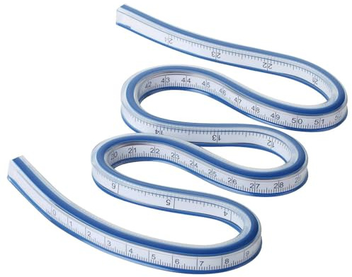 Règle Flexible, 60cm Regle Courbe, Flexible Regle Plastique Souple, Flexible Ruler Rgle Incurvé Règle de Modèle pour Bureau Ecole Studio Dessin Technique Vêtement Menuiserie