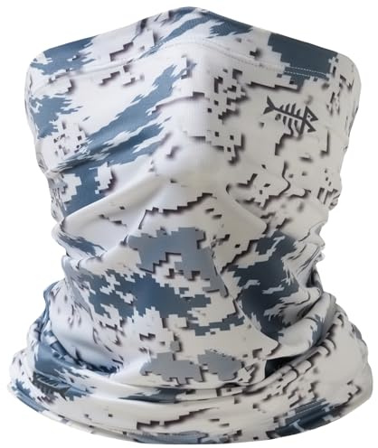 Bassdash Multifunktionell halsduk herr tubhalsduk halsduk solskydd UPF 50 elastisk slangduk vindtät halsvärmare för fiske skidåkning vandring ridning motorcykel, Snö camo, one size