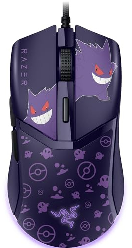 Razer Cobra Gengar Edition - Lätt trådbunden spelmus - 8500 DPI-sensor - 58 g - 3:e generationens optiska musbrytare - Chroma-belysning - Speedflex-kabel - PC/MAC | Pokémon Gengar
