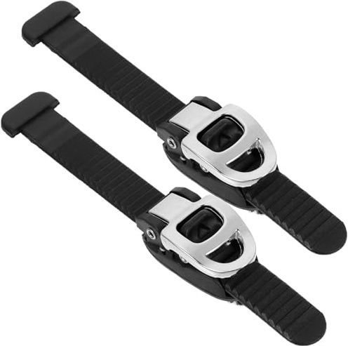 Veemoon 2pcs Replaceable Roller Skates Buckle Straps with Black T-type Plastic Fixing Clips Universal Skate Shoe Accessories for Inline Adjustable Skating Shoes Fastening Replacement