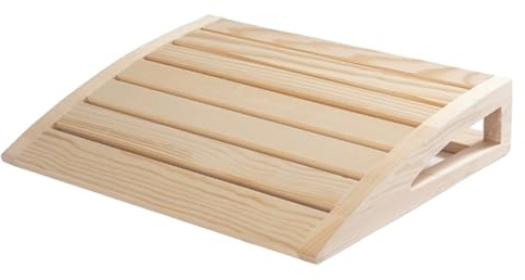 15x12.2x2.8 Inch Sauna Pillow, Hollow-Out Wooden Sauna Headrest for Relaxation, Ergonomic Neck Support for Men Women Beige, Accessories