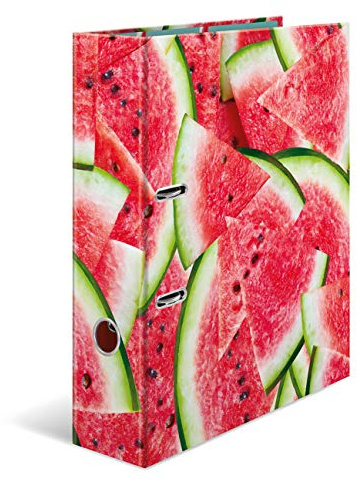 HERMA Lever Arch File Fruits with Watermelon Motif, A4, 70 mm Spine, with Inner Print, 1 Folder