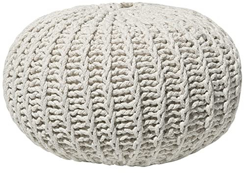 Beliani Moderner Pouf in Beige 52 x 35 cm Conrad II