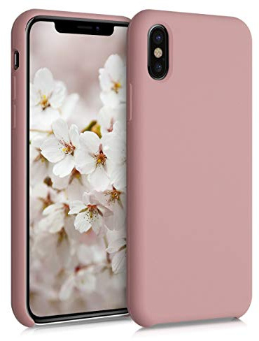 kwmobile Housse Compatible avec Apple iPhone X Coque - Housse de téléphone Protection Souple en TPU Silicone - Rose d'hiver