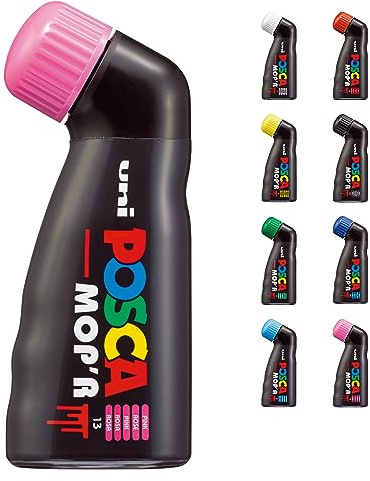 POSCA 183228 - POSCA Marker MOP´R PCM-22, runde Stempelspitze 3 - 19 mm, pink, 1 Stück, ergonomische Form