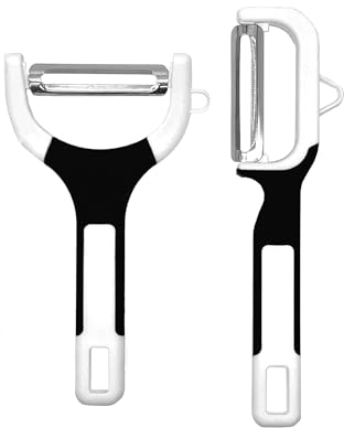 2Pcs Vegetable Peeler Stainless Steel Swivel Kitchen Peeler Tool for Slicing Peeling Veggies Carrot and Fruits