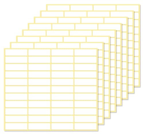 1980 Pcs Sticky Labels 13×45mm Matte White Label Sticker Small Price Tags Stickers Removable Blank Rectangular Labels for Jars Diamond Art Boxes File Folders Envelopes