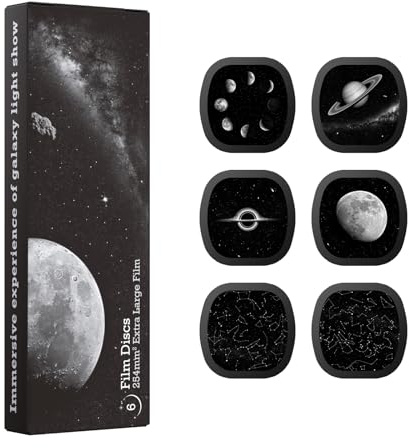 Ainael Galaxy Projector Disc – Ultra HD Projector Slide, Compatible Galaxy Projectors and Model SKE-TKQ01 & BL-DQY02 Projectors – 6 Disc Set