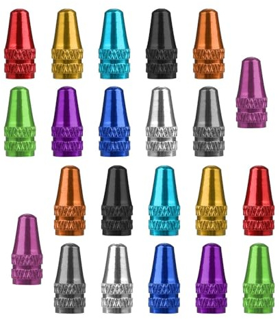 Changyeah Tapas de válvula de bicicleta,Tapas de válvula de 22 piezas,Tapas de válvula de neumático francés de 11 colores,Cubiertas de válvula de neumático de bicicleta