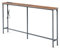 GOKHOMX - Mesa de bar estrecha 160 cm con 2 enchufes y 2 puertos USB, mesa de bar de cocina alta y estrecha consola para cocina, salón, entrada a café bar (marrón, 160 x 20 x 80,5 cm)