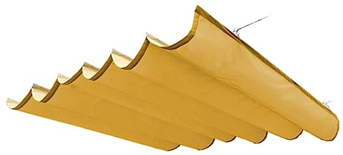 Tenda da sole retrattile impermeabile per pergola esterna patio e giardino giallo terroso parasole telescopico baldacchino con copertura superiore sospesa [formato RT]