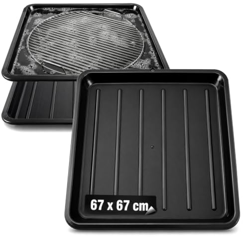 com-four® 67 x 3 rengöringsbalja för grillgaller 67 cm i plast