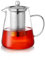 PluieSoleil Clear Glass Teapot with Infuser, Round Shape Infuser Tea Pot, Heat-Resistant Borosilicate Glass Strainer Teapot, Stovetop Safe Tea Maker 950ML