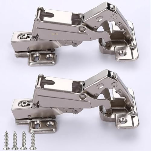 2-Pack 165 Degree Soft Close Cabinet Hinge Suitable for Frameless Full Cover Cabinet Folding, Folding Doors, Corner Cabinet Doors, and Wardrobe Door Installation ﻿