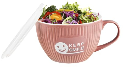 fMSDD Große geprägte Tasse für Mahlzeitenplanung, Lebensmittelzubereitung, Gefrierschrank, Kühlschrank, Aufbewahrung und Lunchbox mit belüftetem Deckel, 800 ml, Flamingo-Rosa