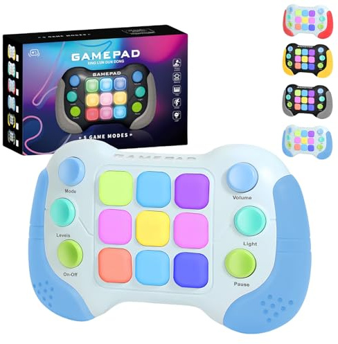 Quick Push Bubble Game Electrónico Azul,Máquina Juego Fidget para Sensory,Sensory Fidget Juguetes para el Autismo,Rompecabezas Rápida Juguete Mano para Aliviar Estrés Niños & Adultos