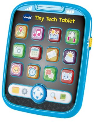 VTech Tiny Tech Tablet, Educational Toy, Light Up Buttons, Animal Voices & Phrases, Discovery & Exploration, Language Development, Gift for Ages 9, 12, 18, 24 Months +, English Version