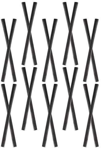 Housoutil 25 Pièces croquis de tige de carbone art dessiner au fusain outils de charbon de bois dessiner art artistique fusain Bandes de charbon de bois de de coton Black