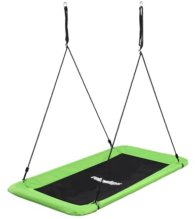 Relaxdays Altalena Nido, Rettangolare, per Bambini e Adulti, 150 kg, più da Esterno, BT: 150x80