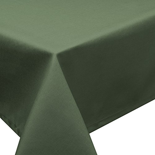 Schwar Textilien ® | Tischdecke | Leinen-Optik | Brilliant | Dunkelgrün | 90x90 cm