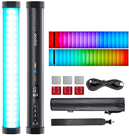 Godox TL30 Full-Color RGB Tube Light, CRI 97 TLCI 99 Accurate Color, RGB CCT HSI Mode, 2700k-6500K Adjustable, 13 Fx Light Effect, APP Control Support, Brightness Adjustable, Magnet Design