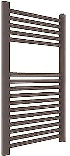 ERCOS Handtuchwärmer Bad Handtuch Heizung Größe 500x770 MM Bad Heizkörper Burnt Brown Matt, 1/2 Anschlüsse Geliefert mit Montage-Kit