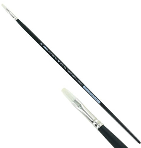 KUM 5121611 - Pennello per acrilico e olio Black Line, piatto, misura 2, per artisti, pennelli per artisti, forniture per artisti