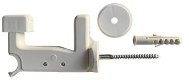 API Ferma persiana grillo ferma anta Fermapersiana Fermo imposta automatico regolabile (Avorio 1013) (Bianco)