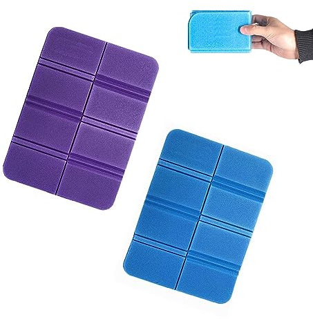 2pcs Moistureproof Foldable Outdoor Seat Cushion,FoldingFoam Sit Mat Thermally Insulated Folding Seat Pad Moisture-Proof Folding SeatMat for Outdoor Hiking Walking Camping Picnic Park(2 Colors)