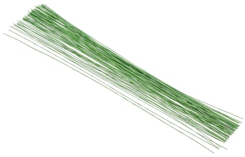 PATIKIL 26 Calibro 14 Floreale Stelo Filo 100pz Carta Avvolto Ferro Artificiale Fiore Stelo Accessori per Fai da Te Bouquet Stelo e Decorazione Artigianale Chiaro Verde