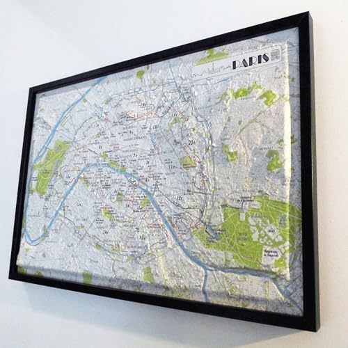 CARTE EN RELIEF DE PARIS: CARTE EN RELIEF DE PARIS