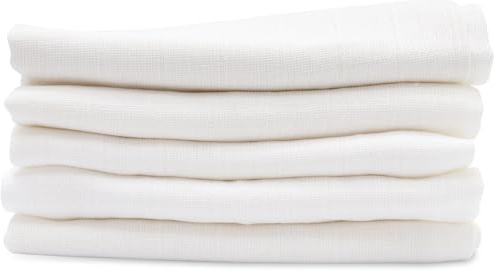FENSILO Paños de muselina para bebés, paquete de 5 unidades, 70 x 80 cm, paños de gasa para bebés y niñas, C1-10002
