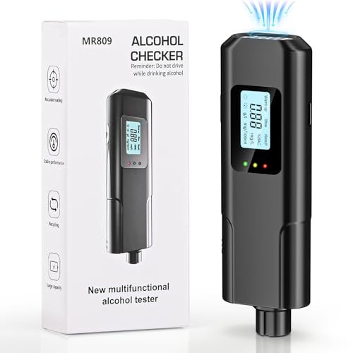 Vankarr Alkoholtester Polizeigenau, Hochpräziser Promillemessgerät mit LCD-Anzeige, Professioneller Alkoholmessgerät Alkohol Tester für exakte Alkoholmessung