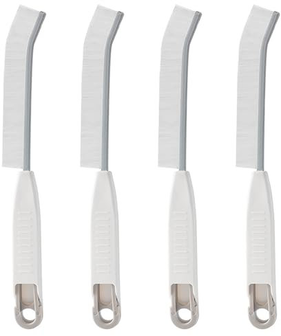 Brosse Nettoyage Interstices (4 Pièces), avec Pinces Amovibles, Brosse Joint Carrelage, pour Rainure Fenetre, Salle de Bain, Toilettes Nettoyage, Blanc