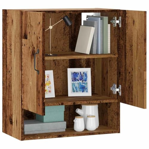 Gecheer Mobile TV da Parete, con Spazio Portaoggetti e Montaggio a Muro, 60 x 31 x 70 cm, in Truciolato, Armadietto Sospeso per Soggiorno, Camera da Letto e Salotto