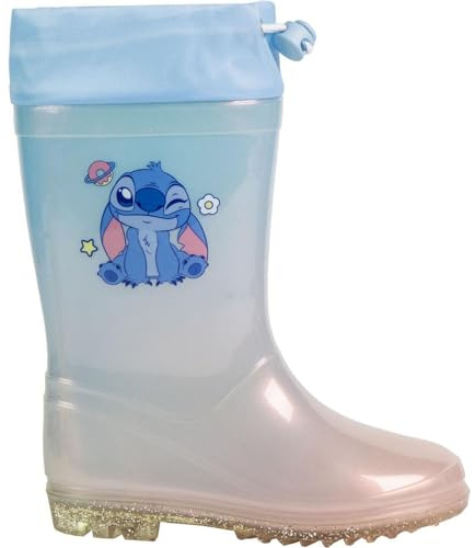 CERDÁ LIFE'S LITTLE MOMENTS Stivali da pioggia Stitch in PVC per bambini Scarpe impermeabili ufficiali, comode e resistenti, unisex, Stitch, 29 EU