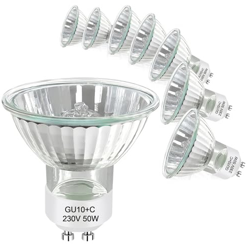 Givurao 8 Stück 50 Watt Leuchtmittel Light Bulb, 230V lampen 50 Watt, Dimmbar 2700K Warmweiß, 500LM, Reflektor 50x53mm, Flimmerfrei Spot Deckenglühbirnen für Küche Büro Zuhause