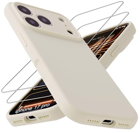 OFFCUP Fodral med 2 skärmskydd i härdat glas för iPhone 17 Pro