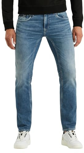 PME Legend Jeans da uomo Commander 3.0 – Vita bassa – Vestibilità rilassata – Blu W29-W40, Ufb Used Fresh Blue, 32W x 30L