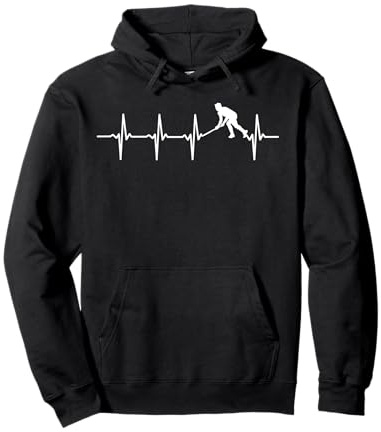Hockey Battito Cardiaco Regalo Per Giocatori Di Hockey Felpa con Cappuccio