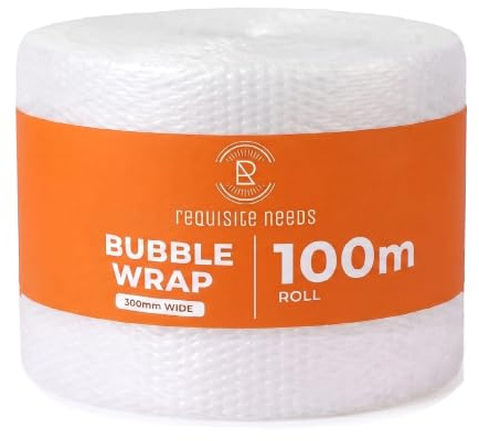 Requisite Needs 300mm x 100m large bubble wrap roll, ideal for moving house, packing and shipping