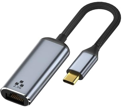 USB C auf Ethernet Adapter, USB Typ C auf RJ45 2.5G Gigabit Ethernet LAN Netzwerk Adapter, Plug and Play, für für Android, für OS, für Linux