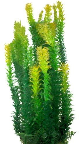 Pianta per acquario Jumbo extra large in plastica a foglia sottile, alta 50-52 cm, pianta ad ago di pino verde con base da 48,9 a 50,8 cm